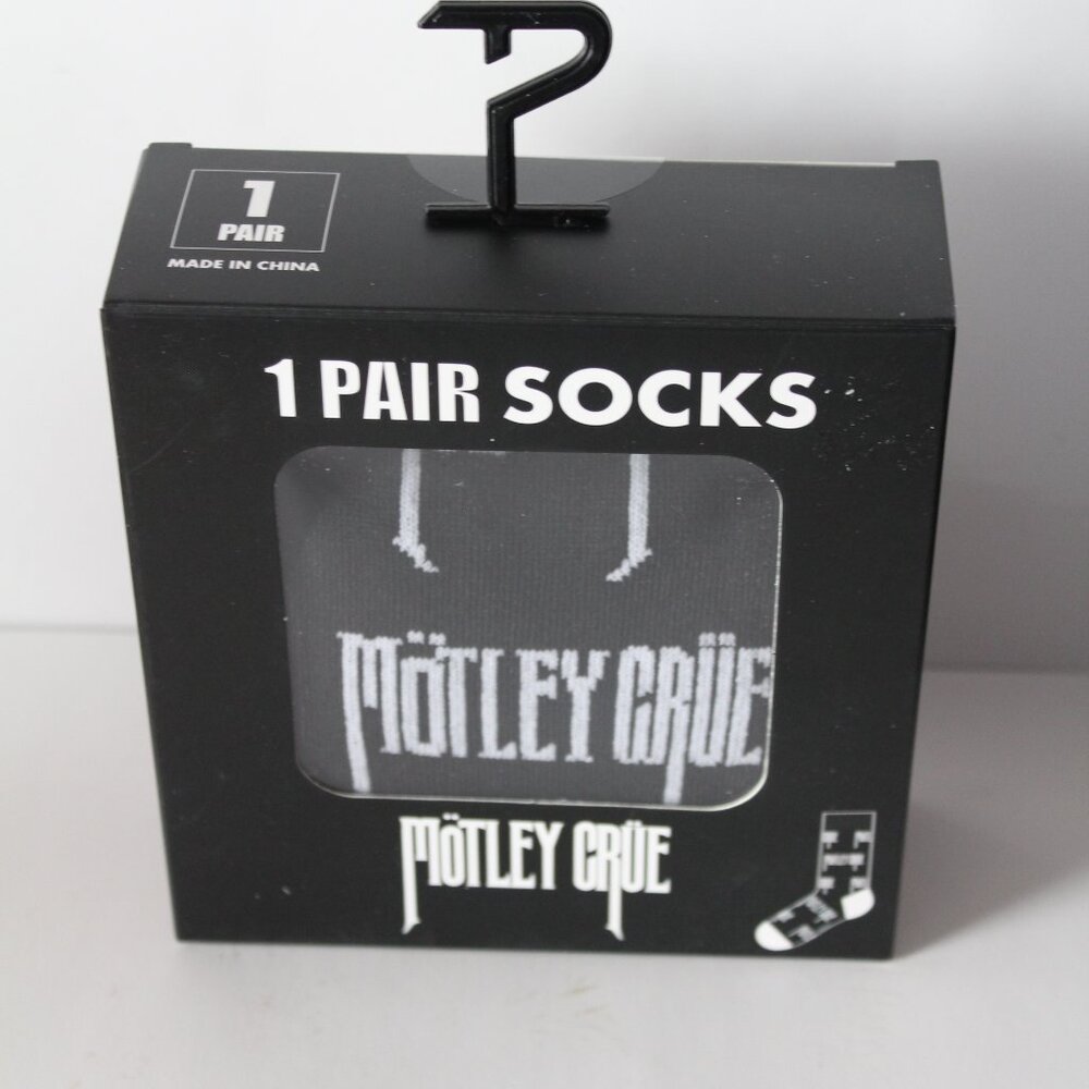 1 Pair Boxed Motley Crue Socks Size 7-12 Shoe